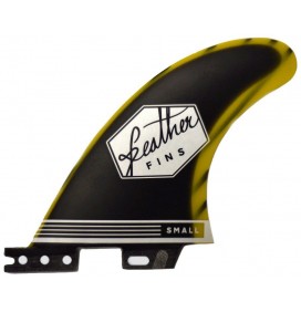 Dérives de surf Feather Fins Fiberglass Yellow & Black Click Tab