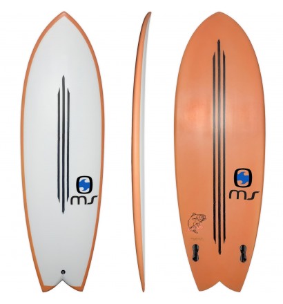 Tabla de surf Retro Fish MS Black Bass