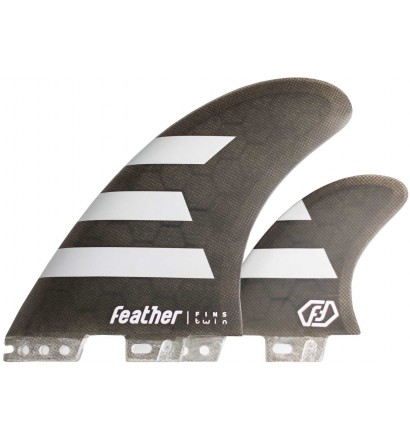 Ailerons de surf Feather Twin Fin 2+1 Click Tab