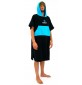 Poncho Surf Logic Black & Cyan