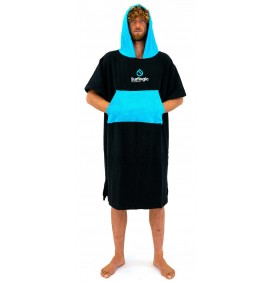 Poncho handtuch Surf Logic Black & Cyan