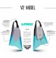 Aletas Bodyboard Pride Vulcan V2 Azul/Gris