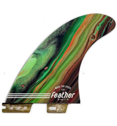 Ailerons de surf Feather Fins Performance Twin Click Tab