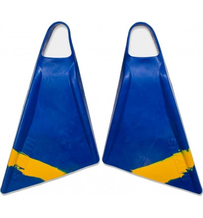 Aletas de bodyboard Stealth S2 Pinnacle Blue/Sun Gold