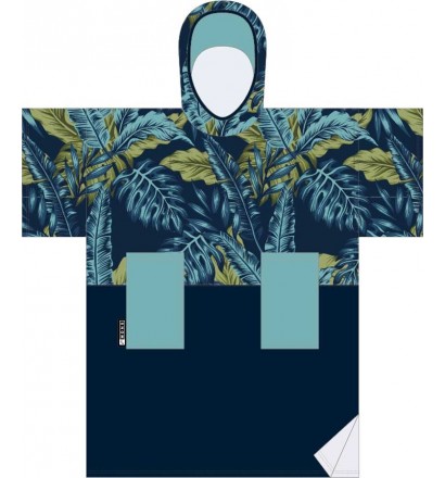 Poncho handdoek Madness Blue Leaf