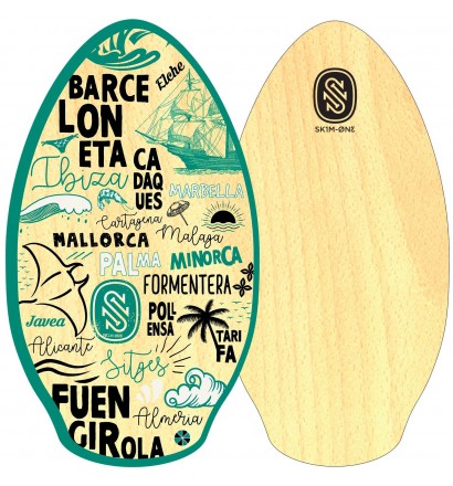 Planche de skimboard Skim One Wood 41'' Mediterranee