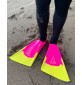 Palmes de bodyboard Thrash Rose / jaune