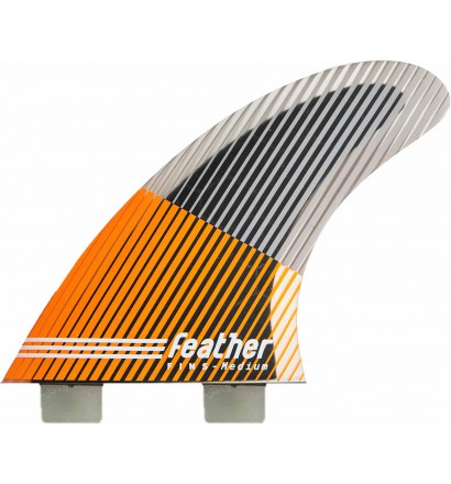 Ailerons de surf Feather Fins Ultralight Black Hexa Core