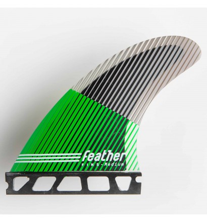 Ailerons de surf Feather Fins Ultralight Black Hexa Core