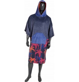 Poncho handtuch Madness Navy Palm