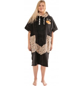 Poncho All In V Beach Crew Leopard